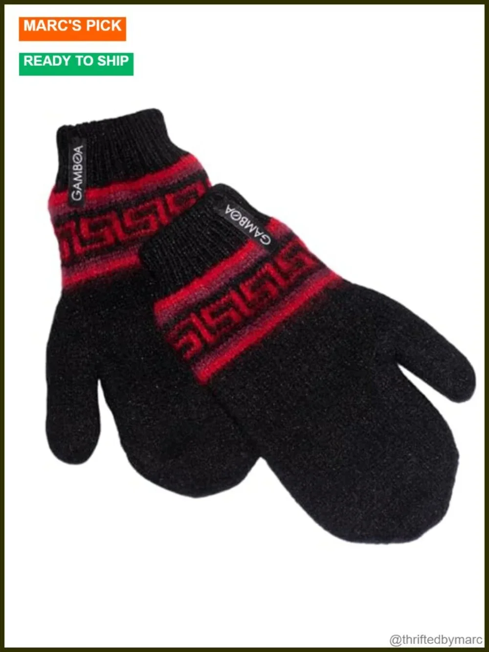 Alpaca Wool Mittens Winter Snow Gloves Handcrafted Peru Unisex